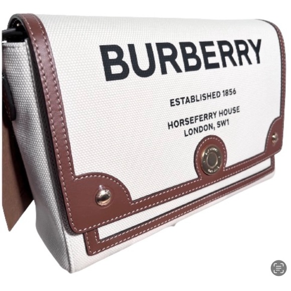 Burberry Note Canvas Logo Crossbody Bag - Picture 8 of 16